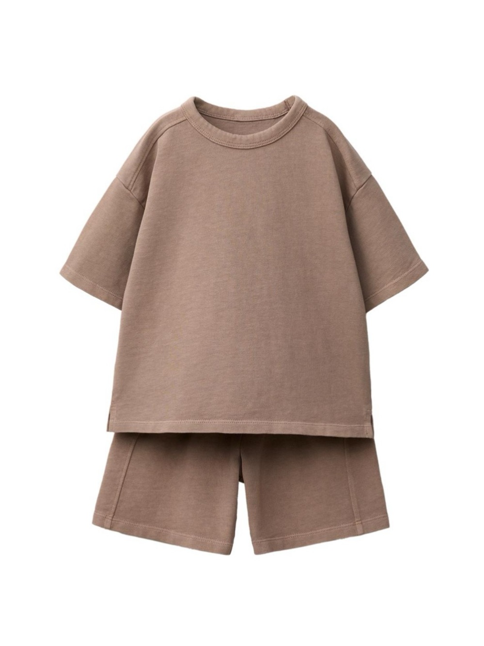 Zara Plain jogging t-shirt and shorts set